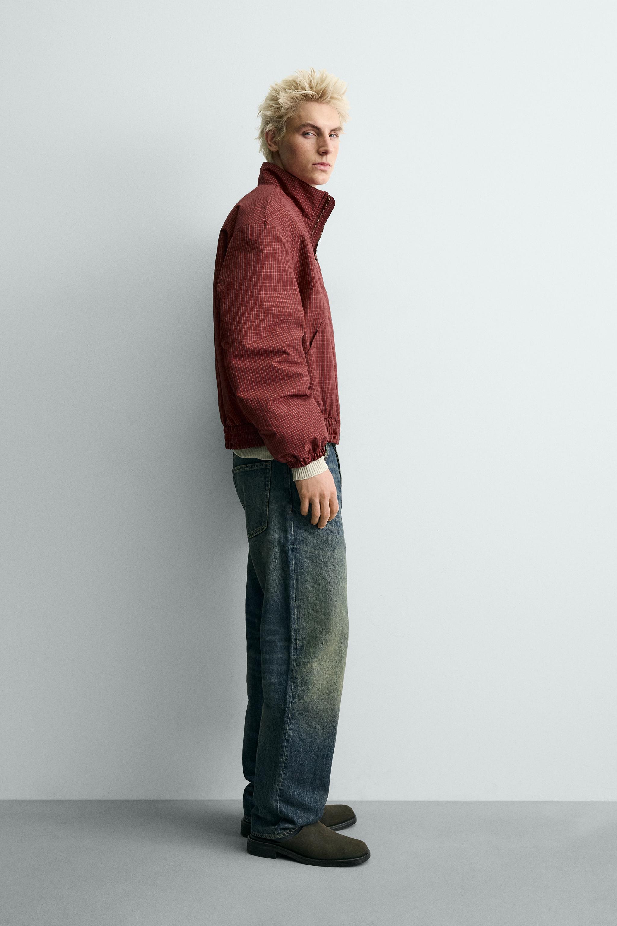 BLOUSON COUPE-VENT REMBOURRÉ À CARREAUX